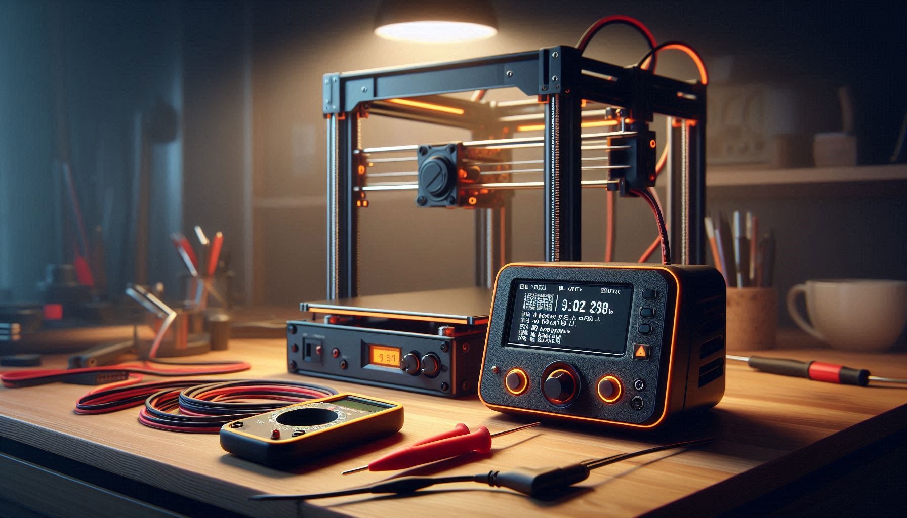 Using a multimeter to test a thermistor wire to fix Prusa MINTEMP error.