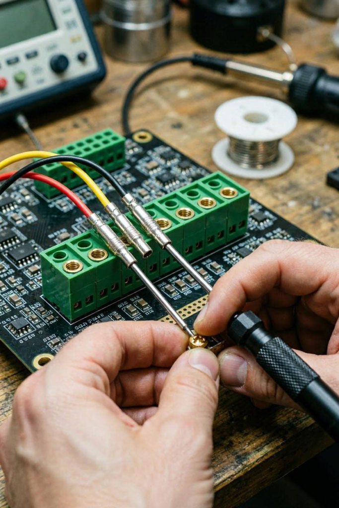 Executing proper wire management during a 3D printer motherboard upgrade.