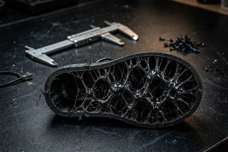 A macro cross-section illustrating why you must reduce foaming TPU oozing on complex flexible prints.