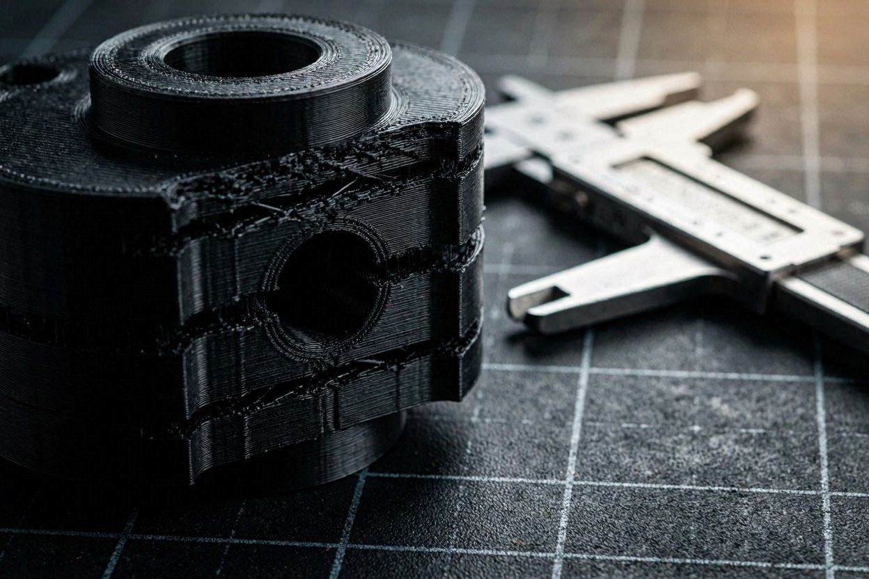 A macro diagnostic view demonstrating the exact mechanical failure you will learn to correct to fix PETG under-extrusion after holes.
